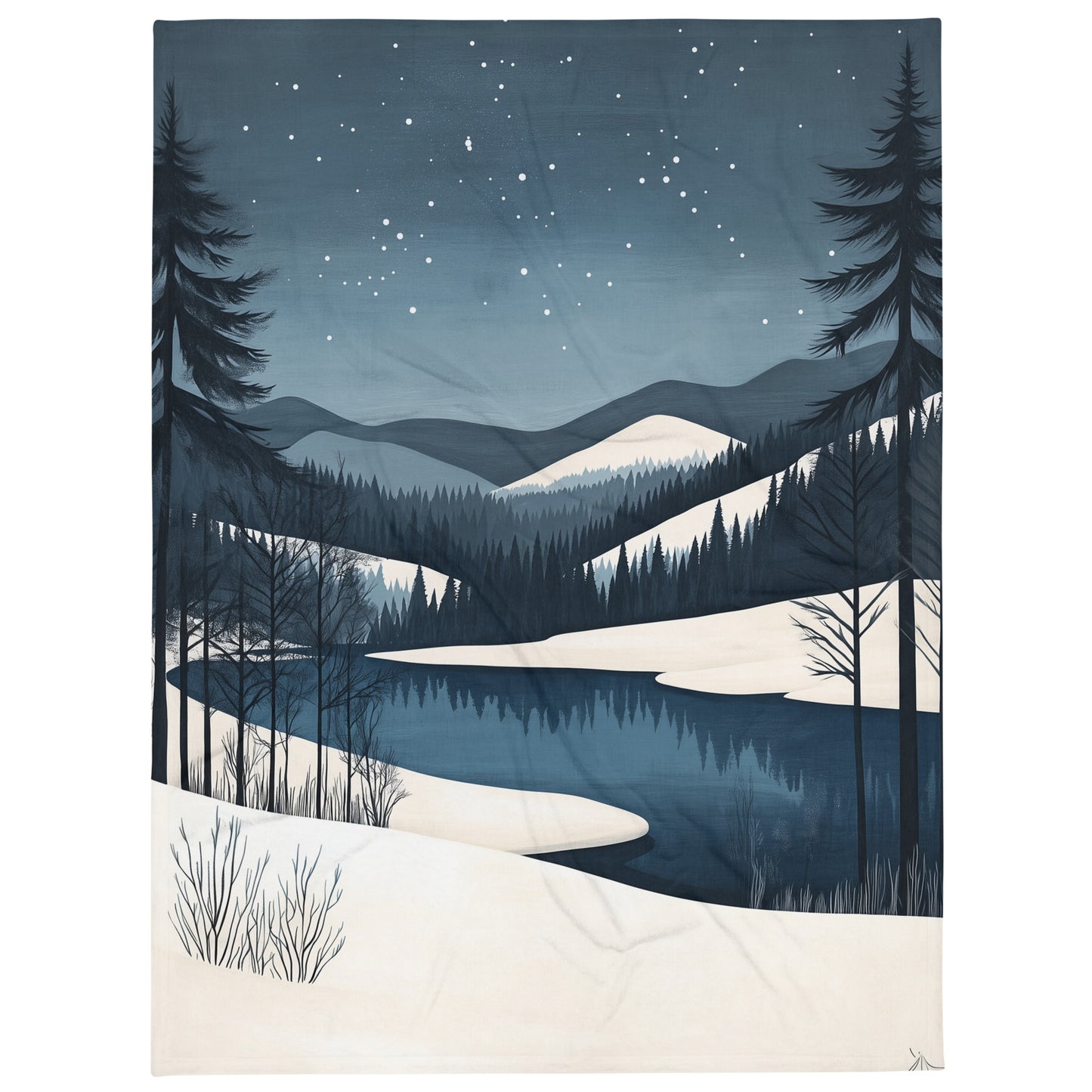 Snowy Twilight - Throw Blanket